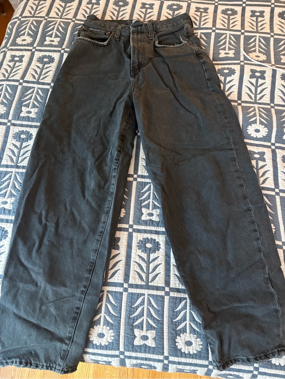 AGOLDE Relaxed Straight Black Jeans
